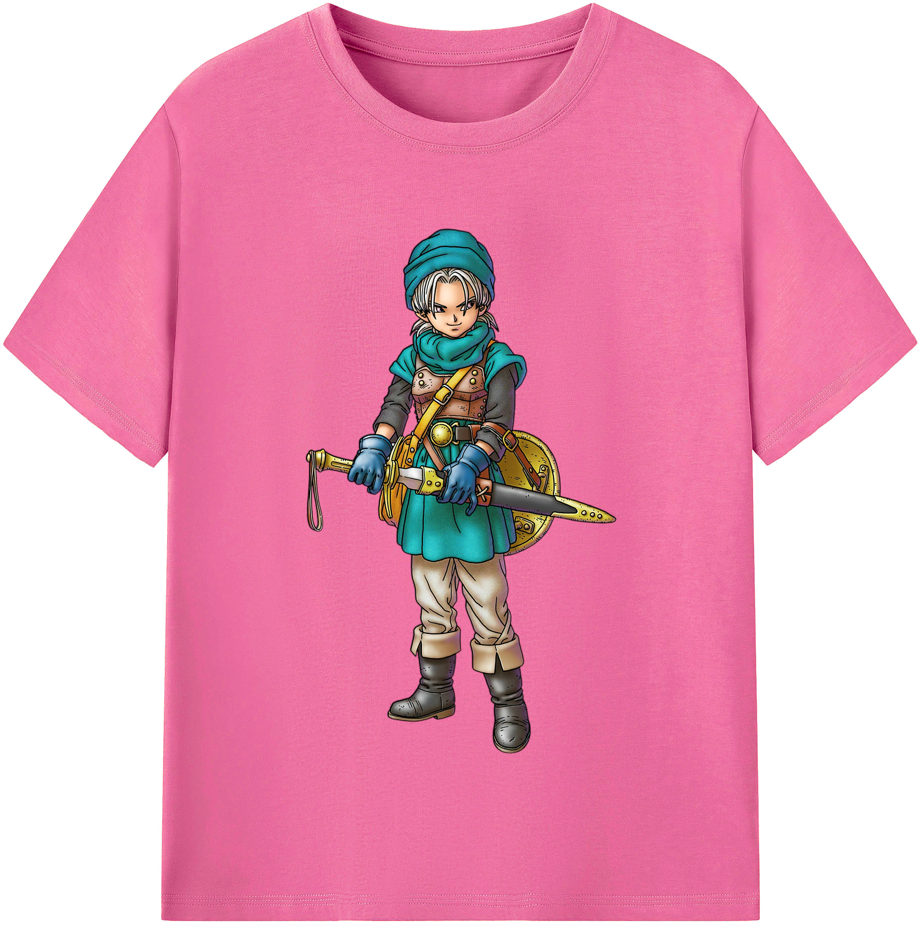 （画像用） ドラゴンクエスト Doragon Kuesuto Dragon Quest レディースカジュアルプリントTシャツ（綿100％）